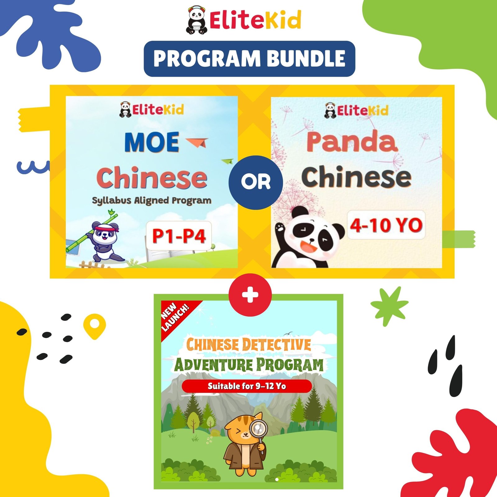 EliteKid program bundle MOE Chinese Panda Chinese plus Detective Adventure Chinese program